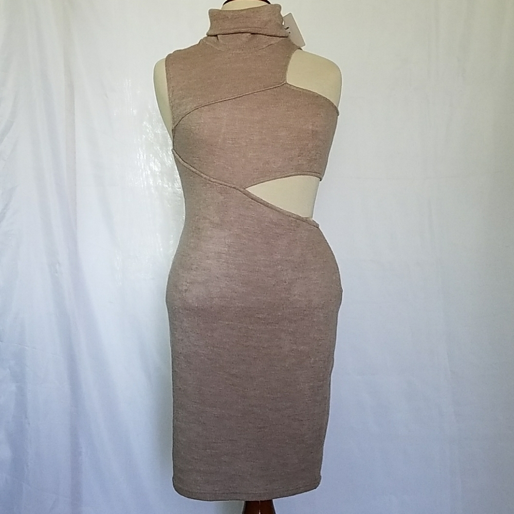 $30 Turtleneck Cutout Dress